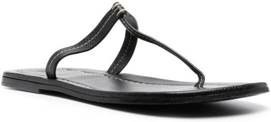 TOTEME Leren sandalen Zwart