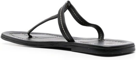 TOTEME Leren sandalen Zwart