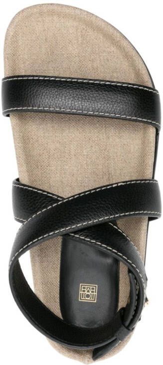TOTEME The Chunky l leren sandalen Zwart