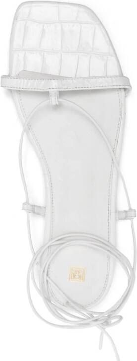TOTEME The Croco Tie sandalen Wit