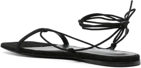TOTEME Sandalen met striksluiting Zwart