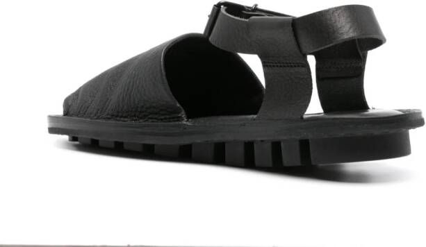 Trippen Leren sandalen met gesp Zwart