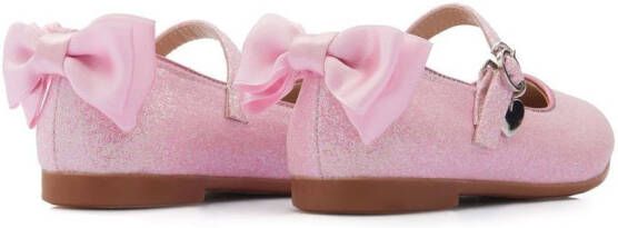 Tulleen Ballerina's met strikdetail Roze