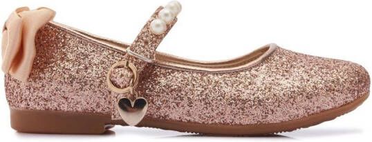 Tulleen Ballerina's met strikdetail Roze