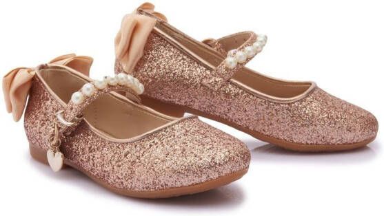 Tulleen Ballerina's met strikdetail Roze