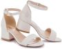 Tulleen Sandalen met blokhak Wit - Thumbnail 3