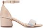 Tulleen Sandalen met blokhak Beige - Thumbnail 2