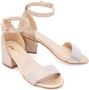 Tulleen Sandalen met blokhak Beige - Thumbnail 3