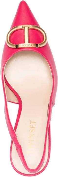 TWINSET Pumps met logoplakkaat Roze