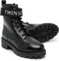TWINSET Kids Leren combat boots Zwart - Thumbnail 2