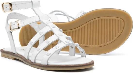 TWINSET Kids Sandalen verfraaid met studs Wit