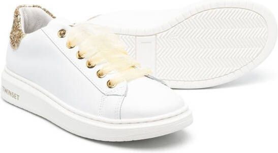 TWINSET Kids Sneakers met glitter Wit