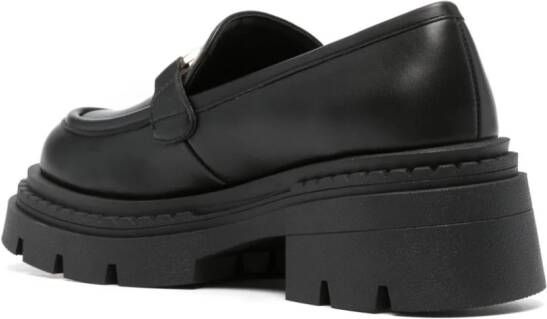 TWINSET Oval T loafers met logoplakkaat Zwart