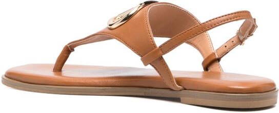 TWINSET Sandalen met gegraveerd logo Bruin
