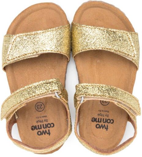 Two Con Me By Pépé Sandalen met glitter-effect Goud