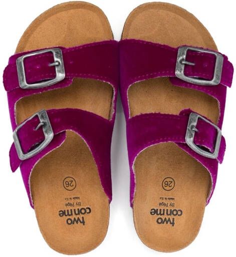 Two Con Me By Pépé Maxime fluwelen slippers Roze