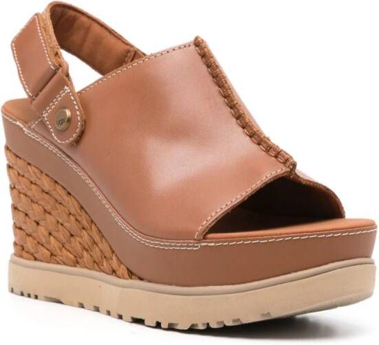 UGG Abbot 100 espadrilles met sleehak Bruin