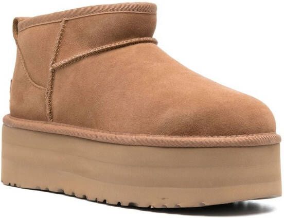 UGG Classic Ultra Mini laarzen met plateauzool Bruin