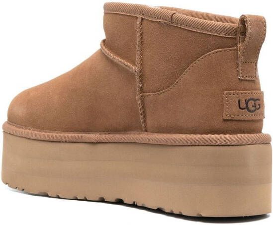 UGG Classic Ultra Mini laarzen met plateauzool Bruin