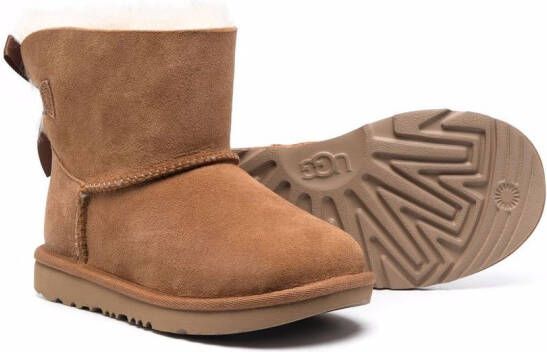 UGG Kids Bailey Bow II enkellaarzen met strik Bruin