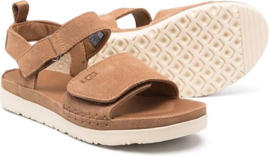 UGG Kids Suède slingback sandalen Bruin