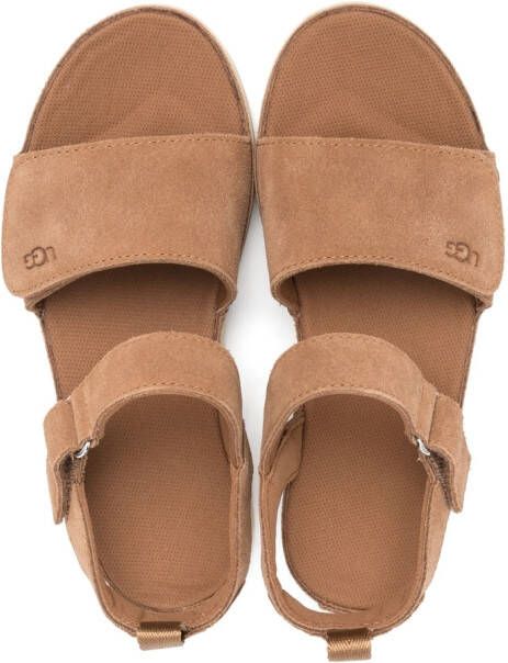 UGG Kids Suède slingback sandalen Bruin