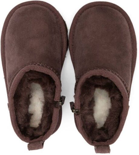 UGG Kids Classic Ultra Mini suède laarzen Bruin