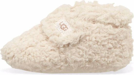UGG Kids Enkellaarzen met klittenband en textuur Wit