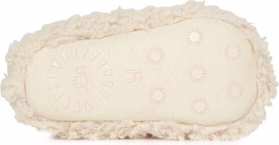 UGG Kids Enkellaarzen met klittenband en textuur Wit