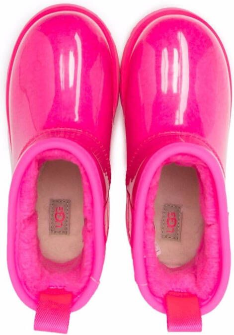 UGG Kids Regenlaarzen met logoband Roze