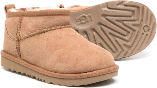 UGG Kids Enkellaarzen met ronde neus Bruin