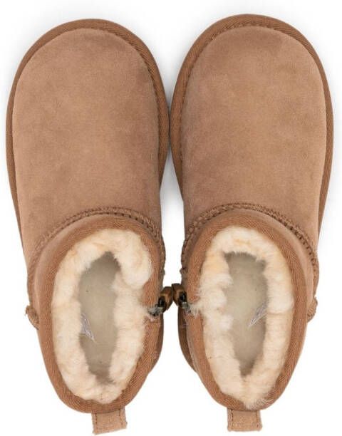 UGG Kids Enkellaarzen met ronde neus Bruin