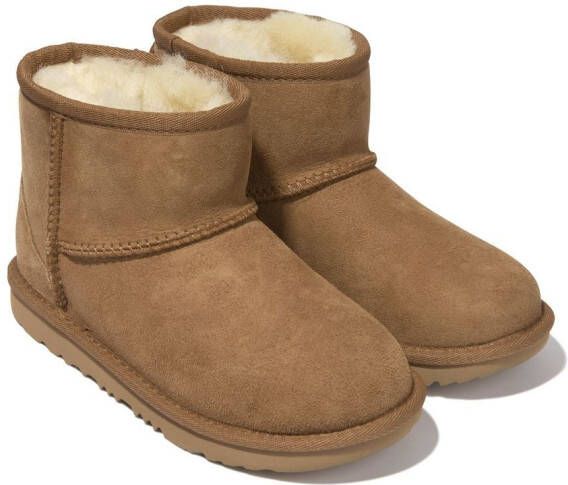 UGG Kids Ultra-Mini leren laarzen Bruin