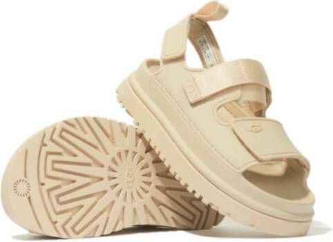 UGG Kids W Goldenglow sandalen met logo-reliëf Beige