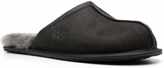 UGG Scuff leren slippers Zwart