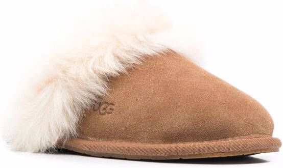 UGG Scuff Sis slippers met afwerking van bont Bruin