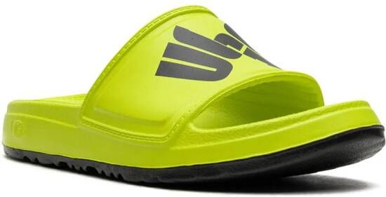 UGG "Wilcox Chopped slippers met logo" Groen