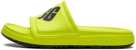 UGG "Wilcox Chopped slippers met logo" Groen