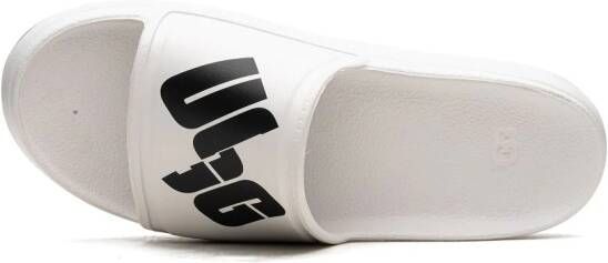 UGG "Wilcox Chopped slippers met logo" Wit