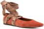 Ulla Johnson Arlo fluwelen ballerina's Bruin - Thumbnail 2
