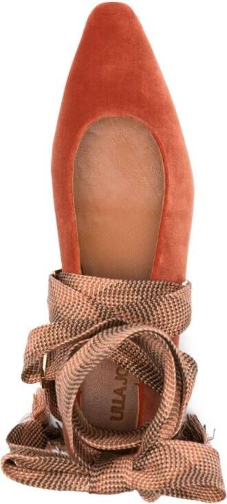 Ulla Johnson Arlo fluwelen ballerina's Bruin
