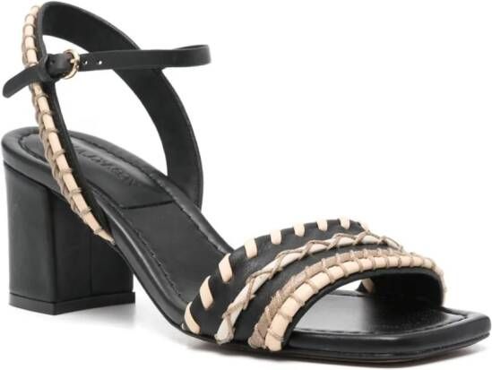 Ulla Johnson Sofia leren sandalen 70 mm Zwart