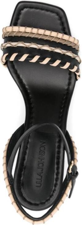 Ulla Johnson Sofia leren sandalen 70 mm Zwart