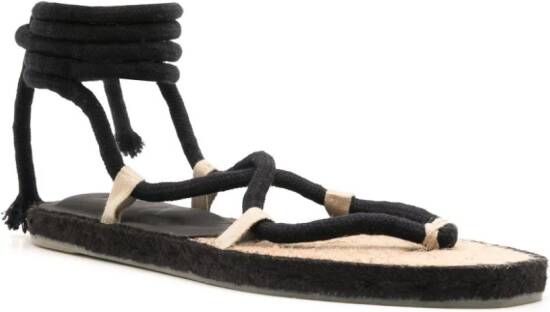 Uma | Raquel Davidowicz Roseira katoenen sandalen Zwart