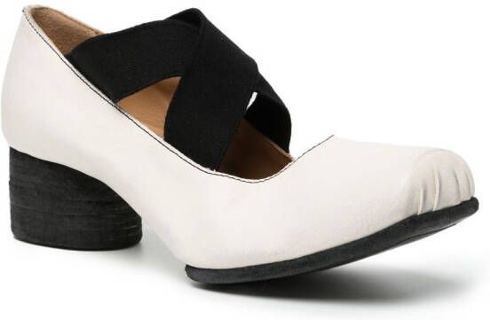 Uma Wang Ballerina pumps met vierkante neus Wit