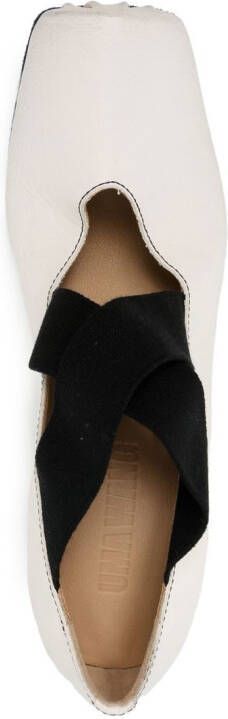 Uma Wang Ballerina pumps met vierkante neus Wit