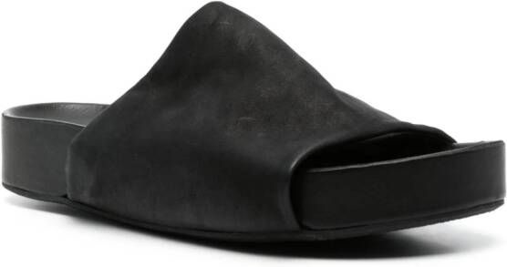 Uma Wang Leren sandalen Zwart