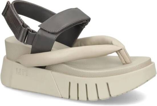 United Nude Delta Thong sandalen met plateauzool Beige