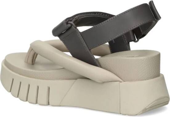 United Nude Delta Thong sandalen met plateauzool Beige