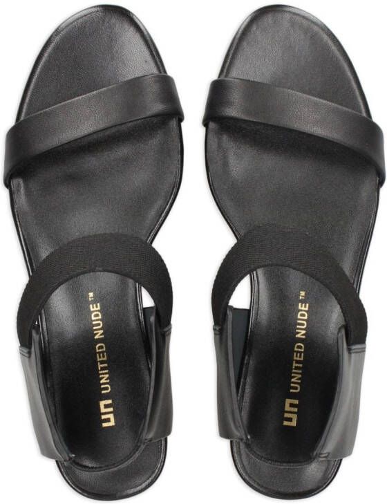 United Nude Raila leren sandalen Zwart